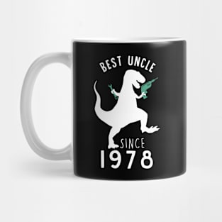 Best Uncle 1978 T-Shirt UncleSaurus Since 1978 Dad Gift Mug